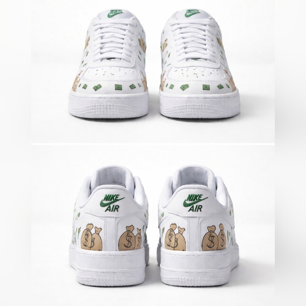 Nike Air Force 1 '07 Custom “Money Stacks” – Hand Painted – Limited Edition - Picture 6 of 7